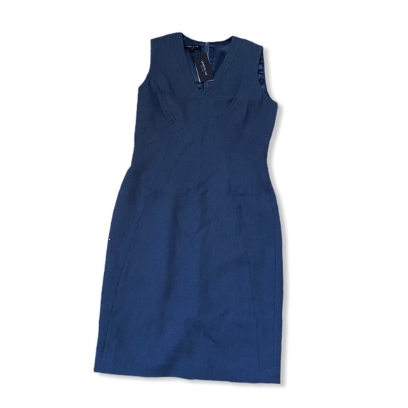 Lafayette 148 Kendal V-Neck Sleeveless Wool Sheath - Picture 2 of 11